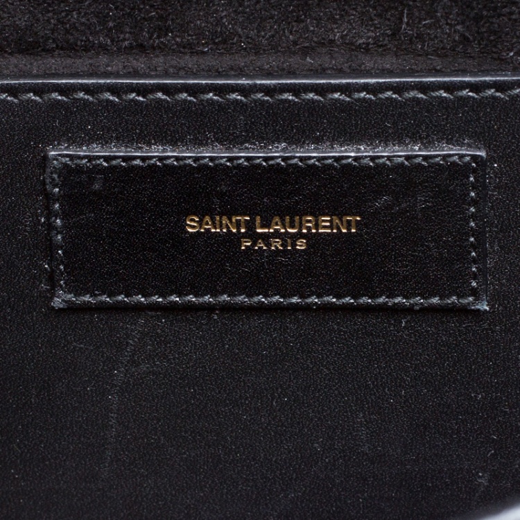 Pre Owned Saint Laurent Black Suede Small Betty Shoulder Bag