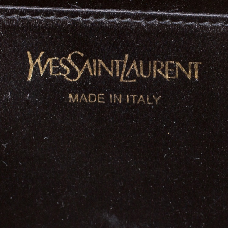Pre Owned Saint Laurent Gold Leather Belle De Jour Flap Clutch