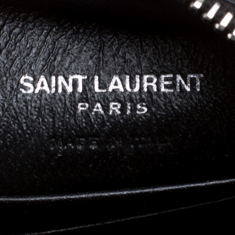 Pre Owned Saint Laurent Black Leather Monogram Heart Blogger Crossbody Bag