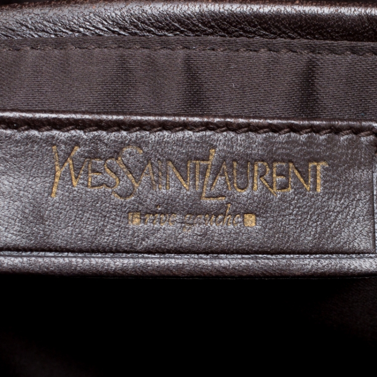 Pre Owned Saint Laurent Brown Leather Oversized Muse Satchel