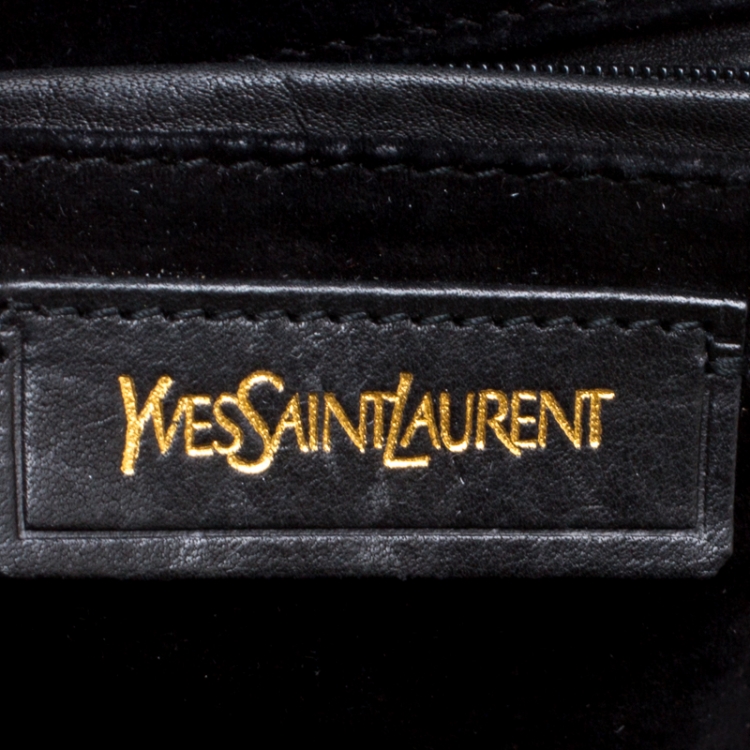 Pre Owned Saint Laurent Black Leather Studded Easy Y Satchel