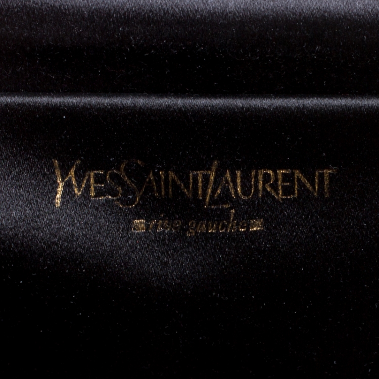 Pre Owned Saint Laurent Black Patent Leather Belle De Jour Flap Clutch