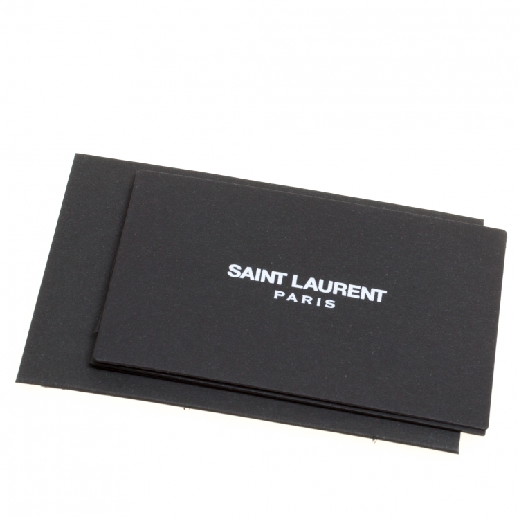 Pre Owned Saint Laurent Black Leather Large Chyc Clutch