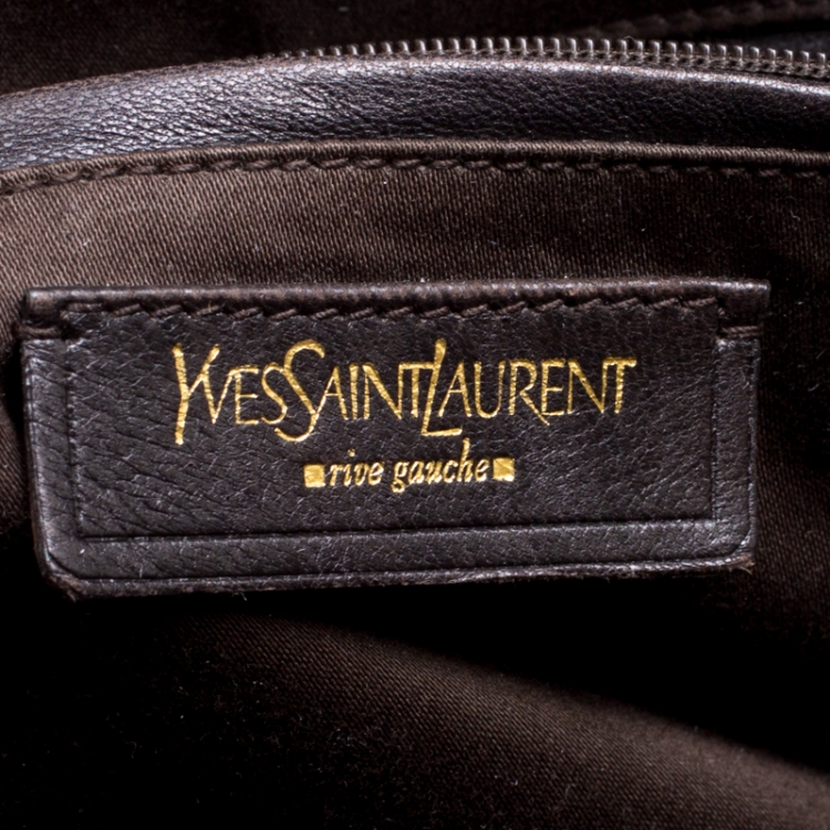 Pre Owned Saint Laurent Black Patent Leather Oversized Muse Satchel