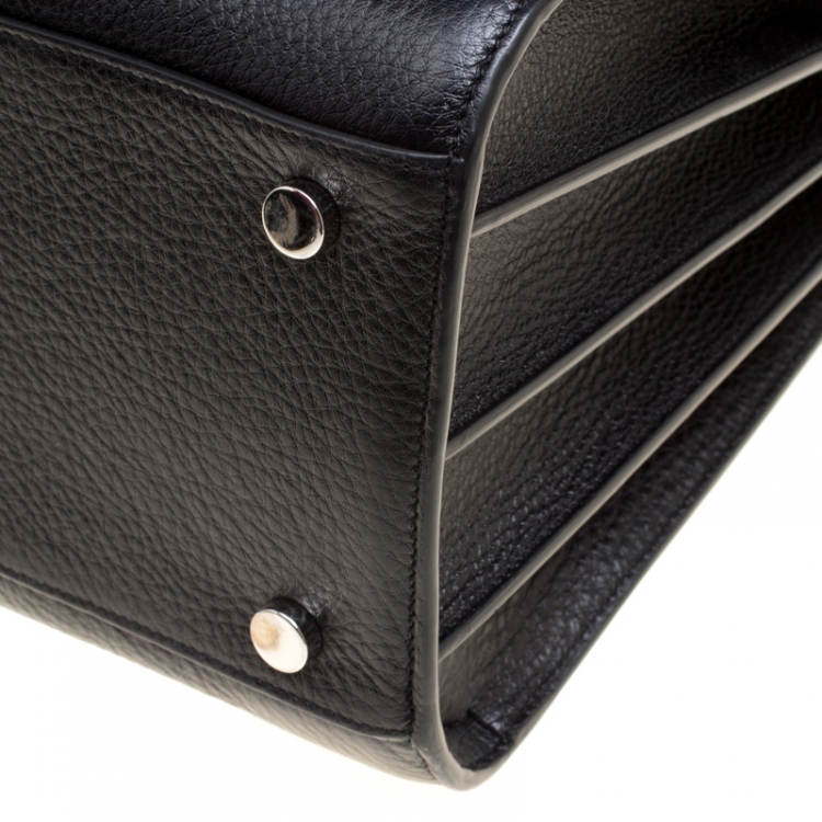 Pre Owned Saint Laurent Black Leather Small Classic Sac De Jour Top Handle Bag