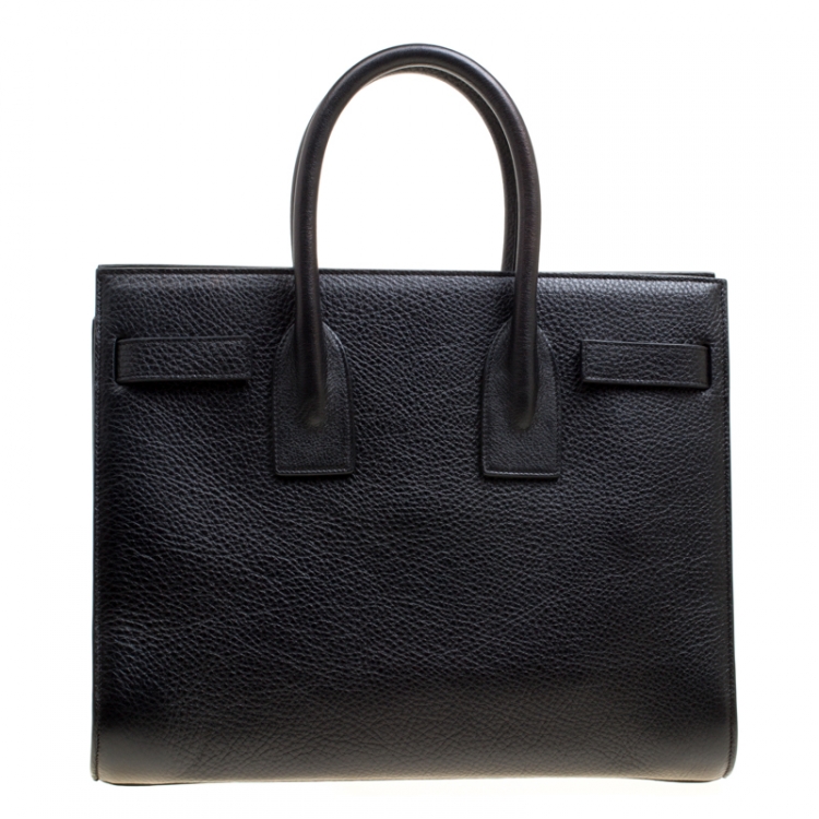 Pre Owned Saint Laurent Black Leather Small Classic Sac De Jour Top Handle Bag