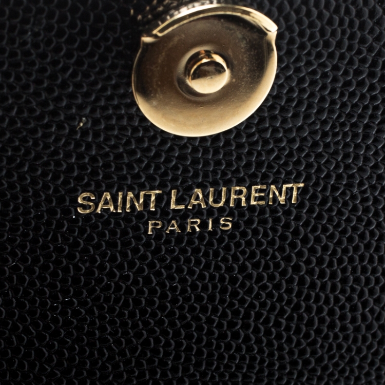 Pre Owned Saint Laurent Black Leather Small Kate Shoulder Bag
