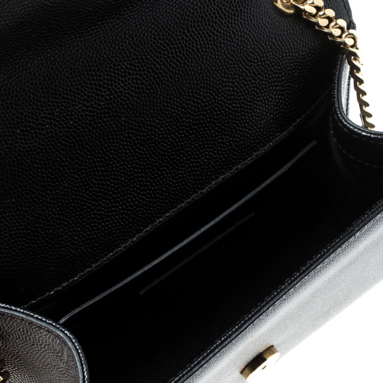 Pre Owned Saint Laurent Black Leather Small Kate Shoulder Bag