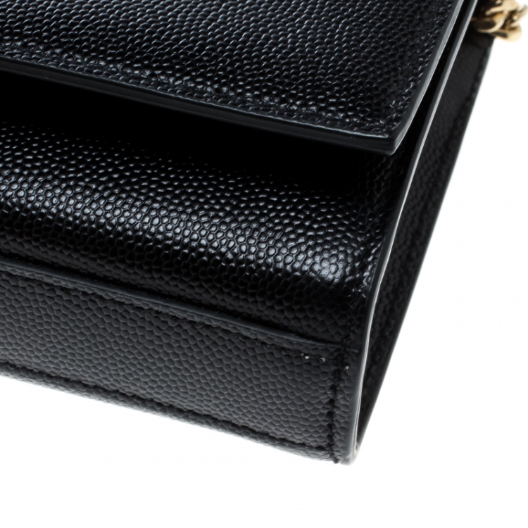 Pre Owned Saint Laurent Black Leather Small Kate Shoulder Bag