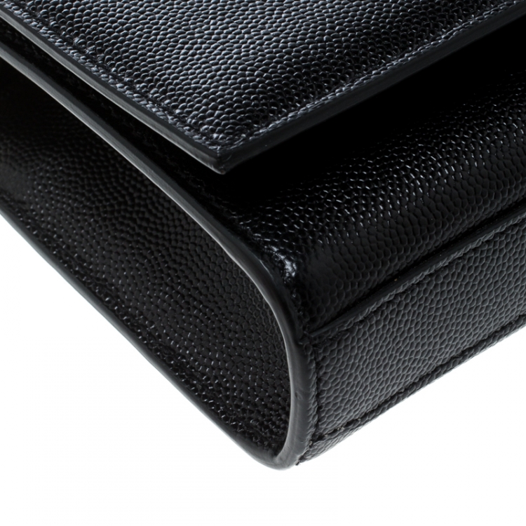 Pre Owned Saint Laurent Black Leather Small Kate Shoulder Bag