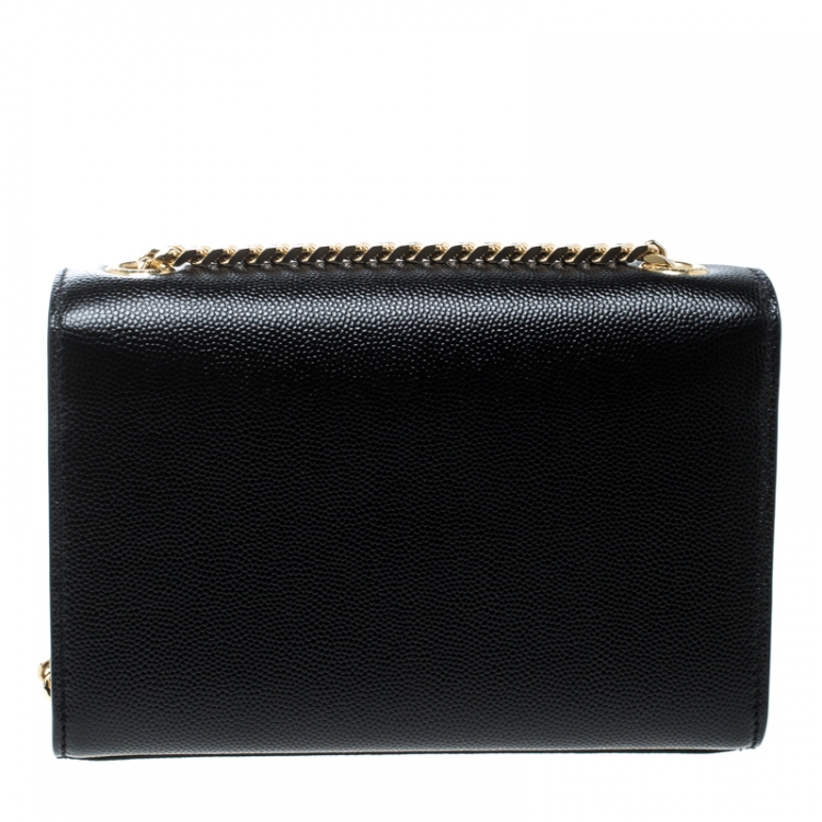 Pre Owned Saint Laurent Black Leather Small Kate Shoulder Bag