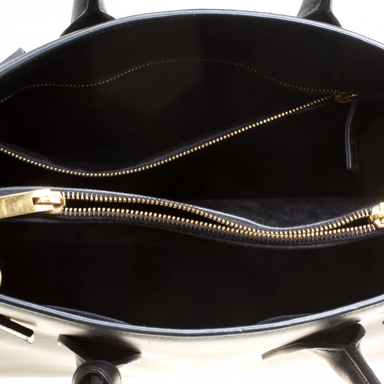 Pre Owned Saint Laurent Black Leather Small Classic Sac De Jour Tote