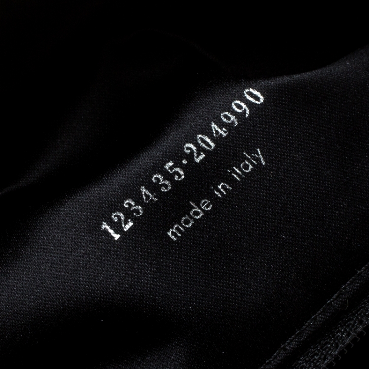 Pre Owned Saint Laurent Off White/Black Canvas Kahala Tote