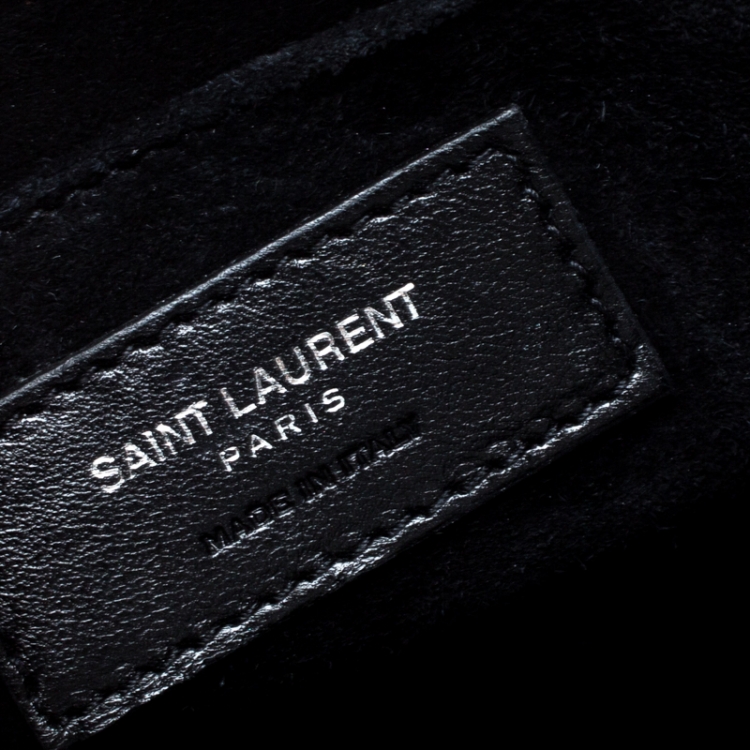 Pre Owned Saint Laurent Silver Laminated Leather Classic Sac De Jour Tote