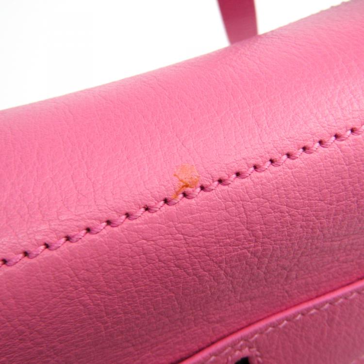 Pre Owned Saint Laurent Paris Two Tone Leather and Canvas Muse Two Bag