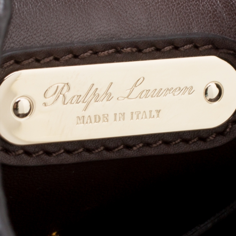 Pre Owned Ralph Lauren Brown Leather Ricky Drawstring Bucket Bag