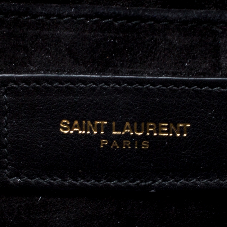 Pre Owned Saint Laurent Black Leather Chyc Clutch