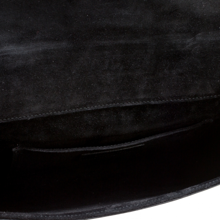 Pre Owned Saint Laurent Black Leather Chyc Clutch