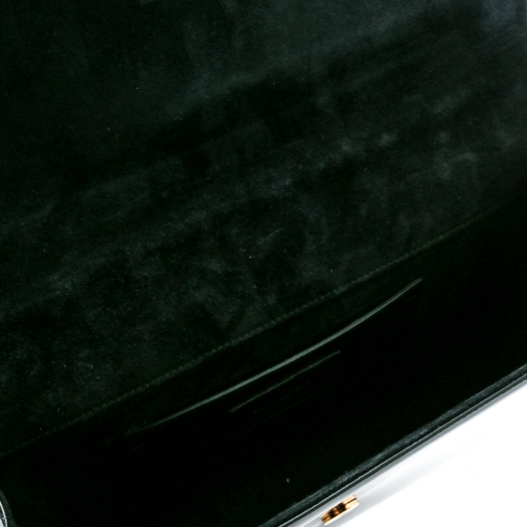 Pre Owned Saint Laurent Black Patent Leather Kate Clutch 