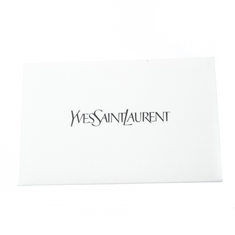 Pre Owned Saint Laurent Red Leather Belle De Jour Flap Clutch