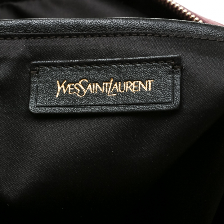 Pre Owned Saint Laurent Bubble Gum Pink Leather Oversized Muse Bag