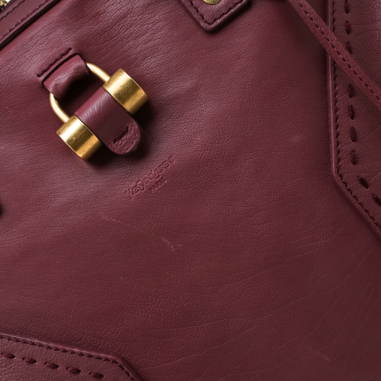 Pre Owned Saint Laurent Bubble Gum Pink Leather Oversized Muse Bag