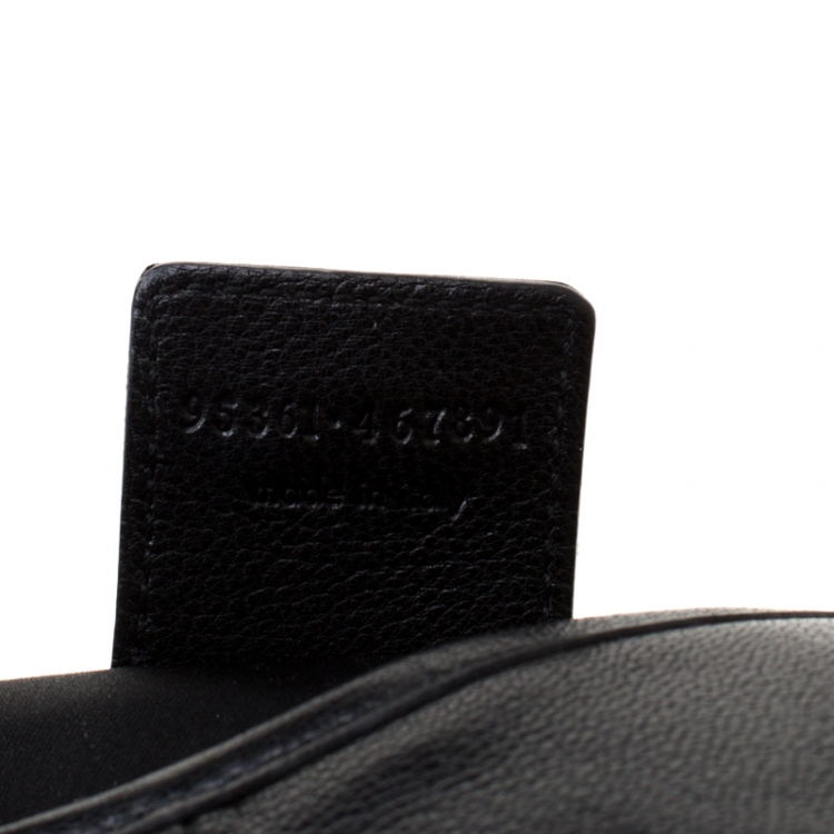 Pre Owned Saint Laurent Black/Red Leather Mombasa Hobo