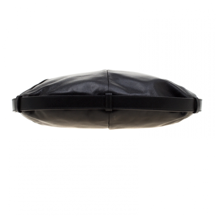 Pre Owned Saint Laurent Black/Red Leather Mombasa Hobo