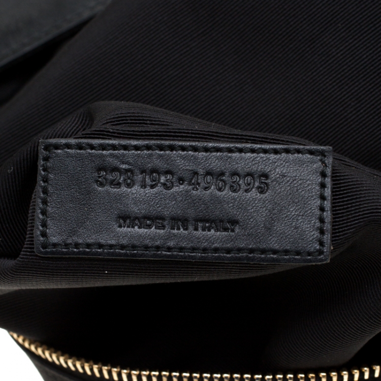 Pre Owned Saint Laurent Paris Black Leather Large Foldover Clutch