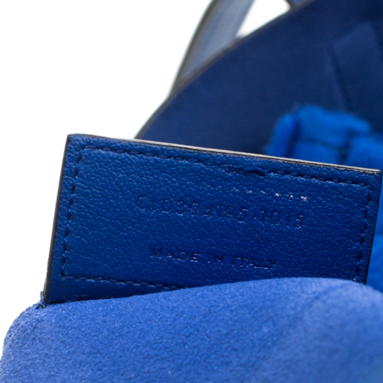 Pre Owned Saint Laurent Paris Blue Leather Shopper Tote