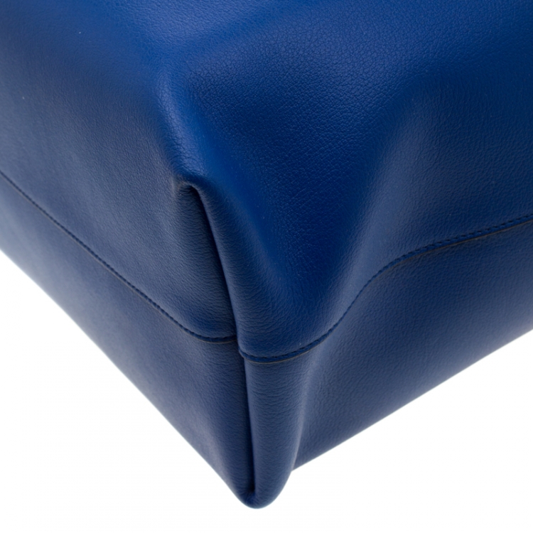 Pre Owned Saint Laurent Paris Blue Leather Shopper Tote