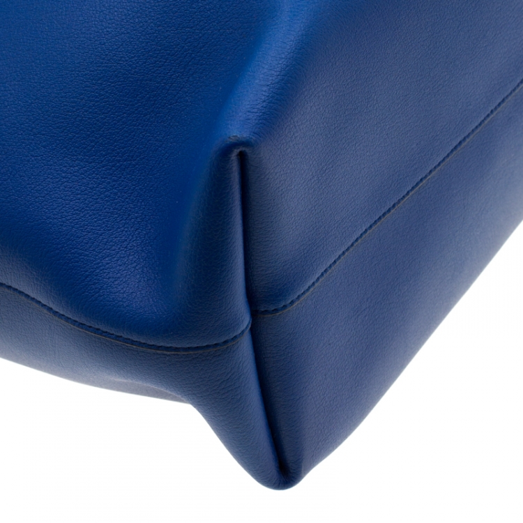 Pre Owned Saint Laurent Paris Blue Leather Shopper Tote