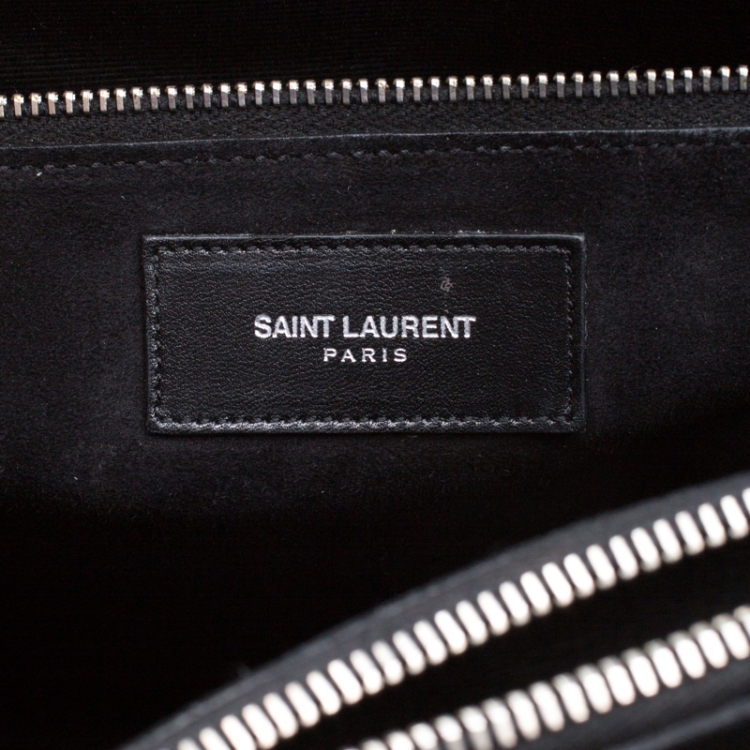 Pre Owned Saint Laurent Black Studded Leather Small Classic Sac De Jour Tote