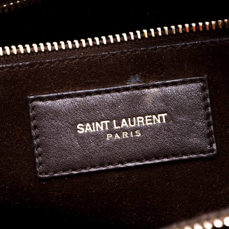 Pre Owned Saint Laurent Brown Leather Small Classic Sac De Jour Tote