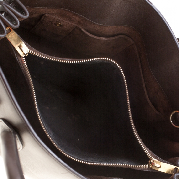 Pre Owned Saint Laurent Brown Leather Small Classic Sac De Jour Tote