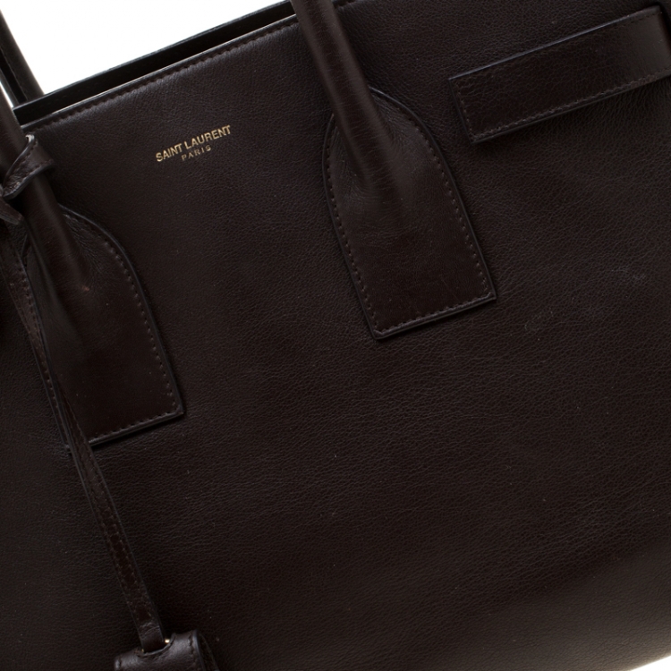 Pre Owned Saint Laurent Brown Leather Small Classic Sac De Jour Tote