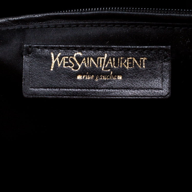 Pre Owned Saint Laurent Black Leather Oversized Muse Satchel