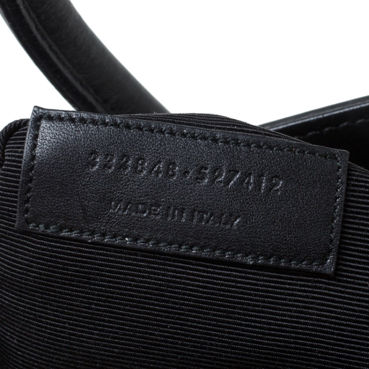 Pre Owned Saint Laurent Black Studded Leather Small Classic Sac De Jour Tote