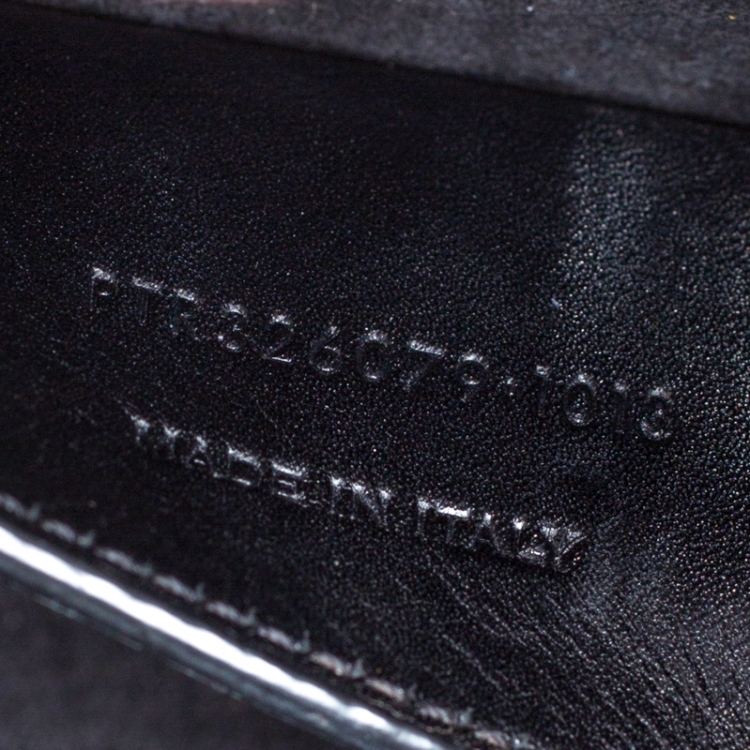 Pre Owned Saint Laurent Black Leather Belle De Jour Flap Clutch