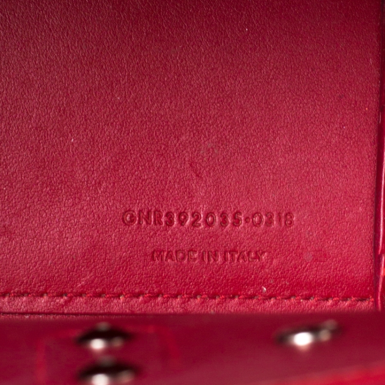 Pre Owned Saint Laurent Red Croc Embossed Leather Nano Classic Sac De Jour Tote