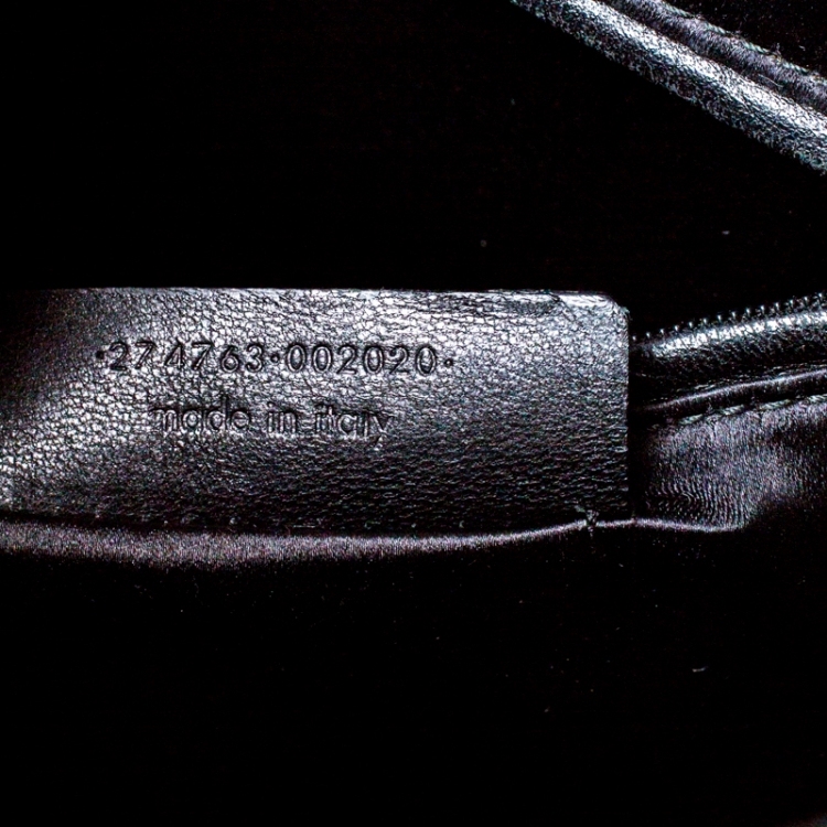 Pre Owned Saint Laurent Paris Black Leather Medium Cabas Chyc Tote          