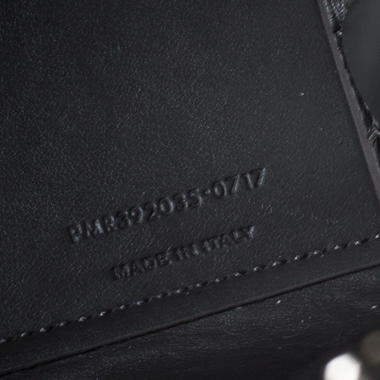 Pre Owned Saint Laurent Grey Croc Embossed Leather Nano Classic Sac De Jour Tote