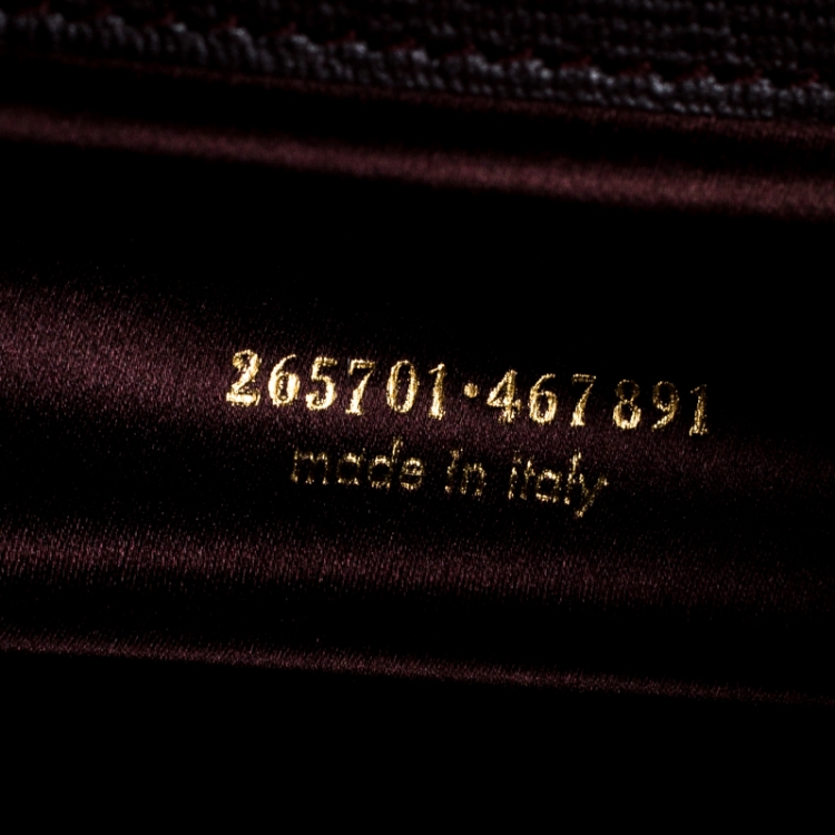Pre Owned Saint Laurent Paris Dark Burgundy Leather Chyc Clutch