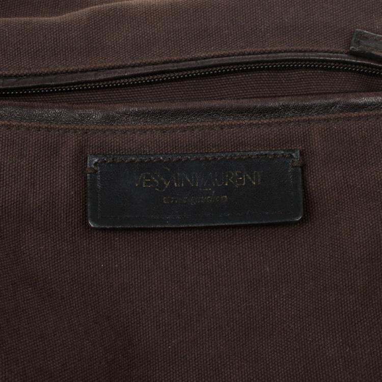 Pre Owned Yves Saint Laurent Purple Patent Majorelle Medium Top Handle 