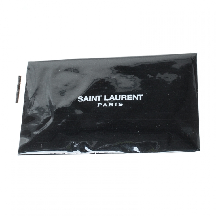Pre Owned Saint Laurent Black Matelasse Leather Large Cassandre Flap Bag