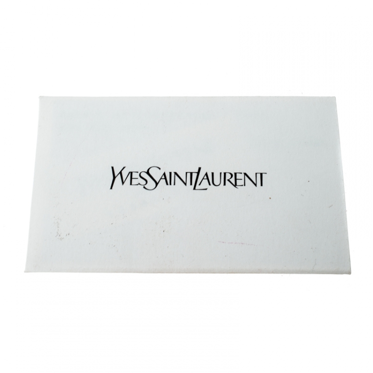 Pre Owned Saint Laurent Paris Silver Leather Belle De Jour Flap Clutch