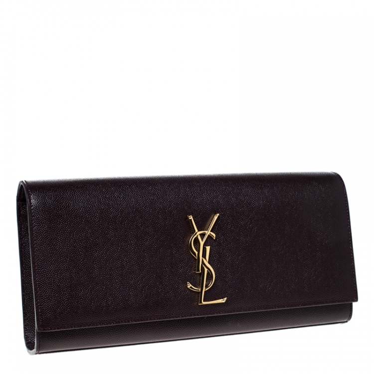 Pre Owned Saint Laurent Paris Burgundy Kate Clutch