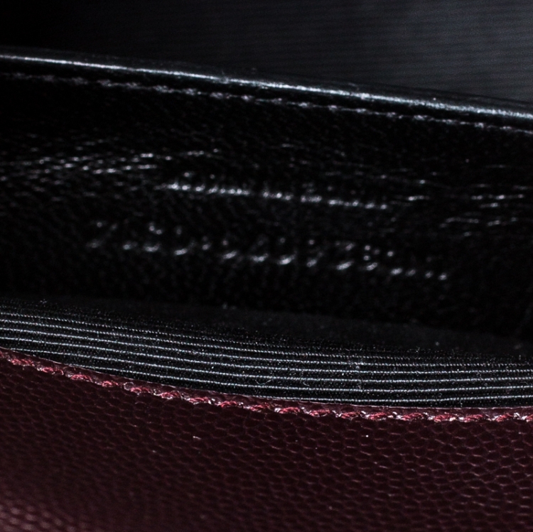 Pre Owned Saint Laurent Paris Burgundy Kate Clutch