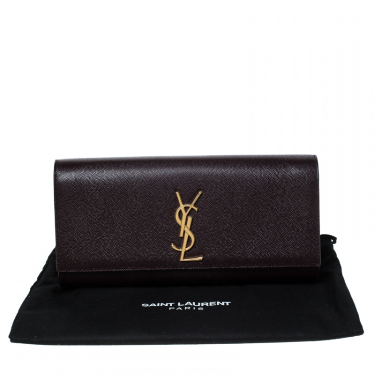 Pre Owned Saint Laurent Paris Burgundy Kate Clutch