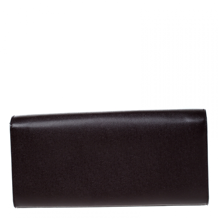 Pre Owned Saint Laurent Paris Burgundy Kate Clutch